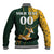 Custom South Africa Springbok Jumping Baseball Jacket With Kente Patterns - Wonder Print Shop