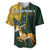 Custom South Africa Springbok Jumping Baseball Jersey With Kente Patterns - Wonder Print Shop