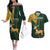 Custom South Africa Springbok Jumping Couples Matching Off The Shoulder Long Sleeve Dress and Hawaiian Shirt With Kente Patterns - Wonder Print Shop