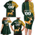 Custom South Africa Springbok Jumping Family Matching Long Sleeve Bodycon Dress and Hawaiian Shirt With Kente Patterns - Wonder Print Shop