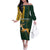 Custom South Africa Springbok Jumping Family Matching Off The Shoulder Long Sleeve Dress and Hawaiian Shirt With Kente Patterns - Wonder Print Shop