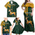 Custom South Africa Springbok Jumping Family Matching Off Shoulder Maxi Dress and Hawaiian Shirt With Kente Patterns - Wonder Print Shop