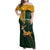 Custom South Africa Springbok Jumping Family Matching Off Shoulder Maxi Dress and Hawaiian Shirt With Kente Patterns - Wonder Print Shop