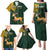 Custom South Africa Springbok Jumping Family Matching Puletasi and Hawaiian Shirt With Kente Patterns - Wonder Print Shop