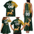 Custom South Africa Springbok Jumping Family Matching Tank Maxi Dress and Hawaiian Shirt With Kente Patterns - Wonder Print Shop