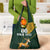 Custom South Africa Springbok Jumping Grocery Bag With Kente Patterns