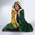 Custom South Africa Springbok Jumping Hooded Blanket With Kente Patterns