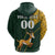 Custom South Africa Springbok Jumping Hoodie With Kente Patterns - Wonder Print Shop