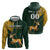 Custom South Africa Springbok Jumping Hoodie With Kente Patterns - Wonder Print Shop