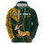 Custom South Africa Springbok Jumping Hoodie With Kente Patterns - Wonder Print Shop