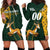 Custom South Africa Springbok Jumping Hoodie Dress With Kente Patterns - Wonder Print Shop