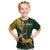 Custom South Africa Springbok Jumping Kid T Shirt With Kente Patterns - Wonder Print Shop