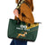 Custom South Africa Springbok Jumping Leather Tote Bag With Kente Patterns