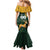 Custom South Africa Springbok Jumping Mermaid Dress With Kente Patterns - Wonder Print Shop