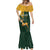 Custom South Africa Springbok Jumping Mermaid Dress With Kente Patterns - Wonder Print Shop