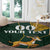 Custom South Africa Springbok Jumping Round Carpet With Kente Patterns