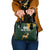 Custom South Africa Springbok Jumping Shoulder Handbag With Kente Patterns