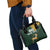 Custom South Africa Springbok Jumping Shoulder Handbag With Kente Patterns