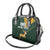 Custom South Africa Springbok Jumping Shoulder Handbag With Kente Patterns