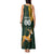 Custom South Africa Springbok Jumping Tank Maxi Dress With Kente Patterns