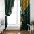 Custom South Africa Springbok Jumping Window Curtain With Kente Patterns