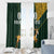 Custom South Africa Springbok Jumping Window Curtain With Kente Patterns