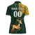 Custom South Africa Springbok Jumping Women Polo Shirt With Kente Patterns