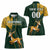 Custom South Africa Springbok Jumping Women Polo Shirt With Kente Patterns