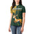 Custom South Africa Springbok Jumping Women Polo Shirt With Kente Patterns