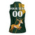 Custom South Africa Springbok Jumping Women Sleeveless Polo Shirt With Kente Patterns