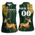 Custom South Africa Springbok Jumping Women Sleeveless Polo Shirt With Kente Patterns