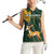 Custom South Africa Springbok Jumping Women Sleeveless Polo Shirt With Kente Patterns