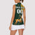 Custom South Africa Springbok Jumping Women Sleeveless Polo Shirt With Kente Patterns