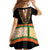 Africa Dashiki Kid Short Sleeve Dress Embroidery Neckline Floral Pattern - Wonder Print Shop