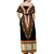 Africa Dashiki Off Shoulder Maxi Dress Embroidery Neckline Floral Pattern - Wonder Print Shop