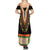 Africa Dashiki Summer Maxi Dress Embroidery Neckline Floral Pattern - Wonder Print Shop