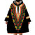 Africa Dashiki Wearable Blanket Hoodie Embroidery Neckline Floral Pattern - Wonder Print Shop