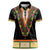 Africa Dashiki Women Polo Shirt Embroidery Neckline Floral Pattern - Wonder Print Shop