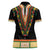 Africa Dashiki Women Polo Shirt Embroidery Neckline Floral Pattern - Wonder Print Shop