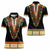 Africa Dashiki Women Polo Shirt Embroidery Neckline Floral Pattern - Wonder Print Shop