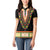 Africa Dashiki Women Polo Shirt Embroidery Neckline Floral Pattern - Wonder Print Shop