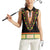 Africa Dashiki Women Sleeveless Polo Shirt Embroidery Neckline Floral Pattern - Wonder Print Shop