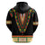 Africa Dashiki Zip Hoodie Embroidery Neckline Floral Pattern - Wonder Print Shop