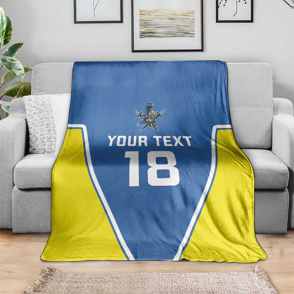 Custom West Knights of Yorkshire Blanket Skate Hard Hit Harder Blue Version - Wonder Print Shop