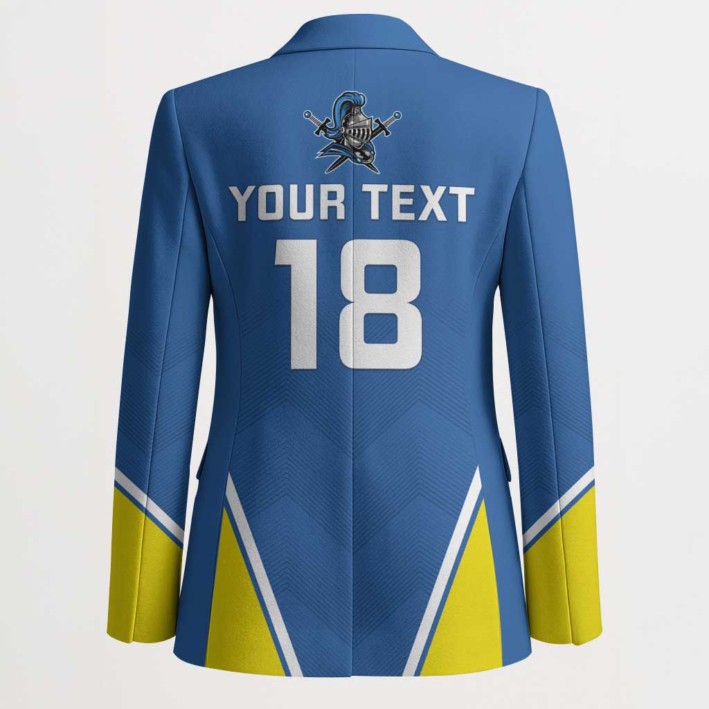 Custom West Knights of Yorkshire Blazer Skate Hard Hit Harder Blue Version - Wonder Print Shop