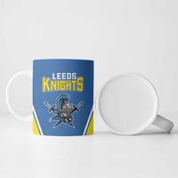 Custom West Knights of Yorkshire Ceramic Mug Skate Hard Hit Harder Blue Version - Wonder Print Shop
