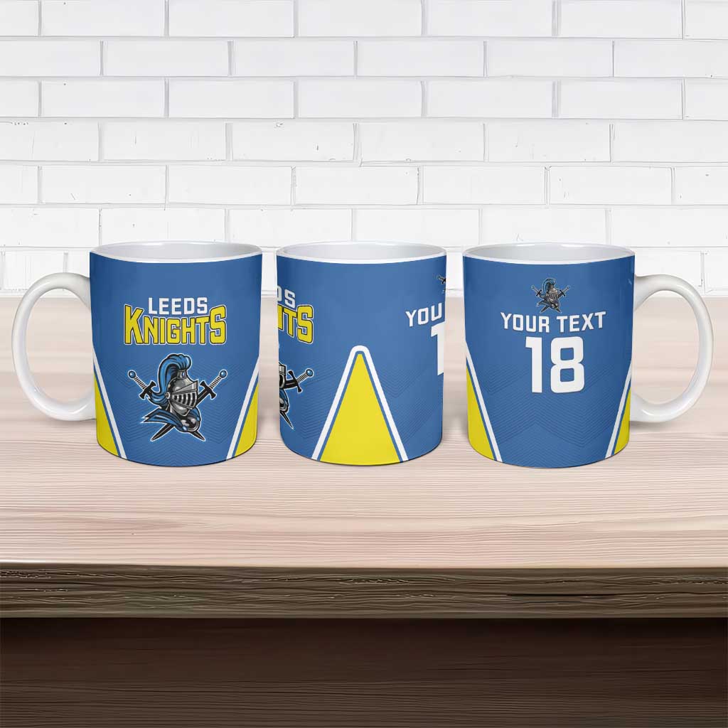 Custom West Knights of Yorkshire Ceramic Mug Skate Hard Hit Harder Blue Version - Wonder Print Shop