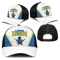 West Knights of Yorkshire Baseball Net Cap Skate Hard Hit Harder White Version - Wonder Print Shop