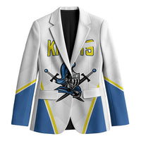 Custom West Knights of Yorkshire Blazer Skate Hard Hit Harder White Version - Wonder Print Shop