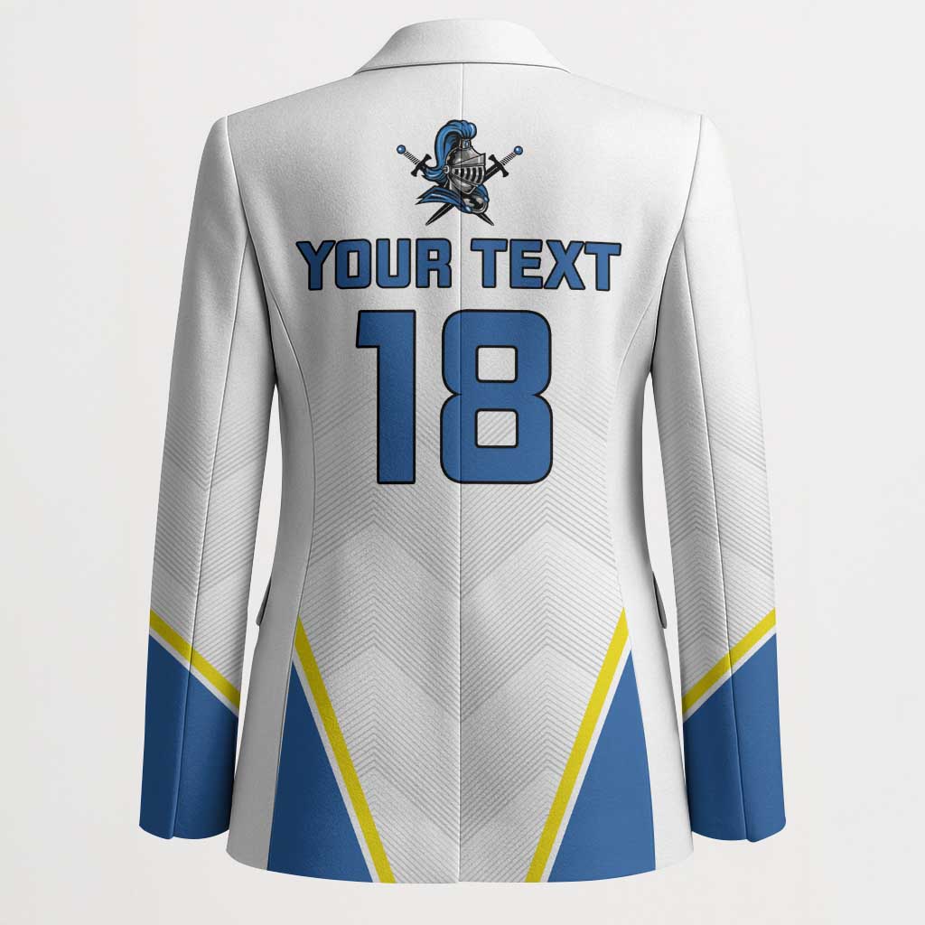 Custom West Knights of Yorkshire Blazer Skate Hard Hit Harder White Version - Wonder Print Shop